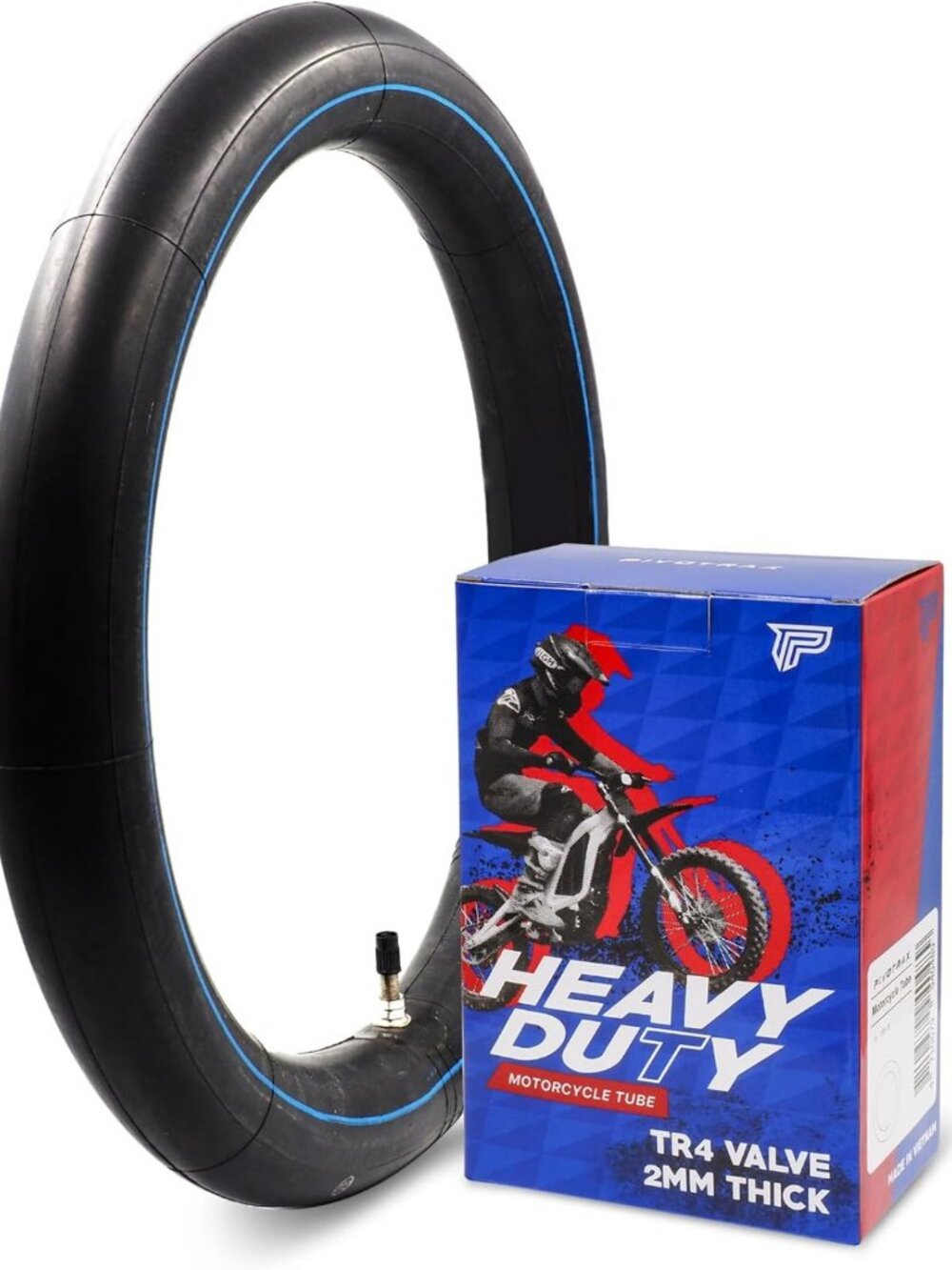 12” Heavy Duty Inner Tube 3.00-12 - 2mm Thick, TR4 Valve for Dirt Bikes & ATVs